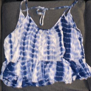 Blue tie die top